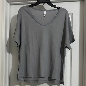 Wishlist Charcoal V-Neck Short Sleeve Top